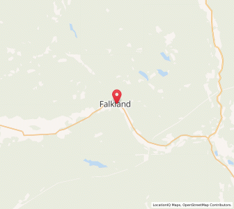 Map of Falkland, British ColumbiaBritish Columbia