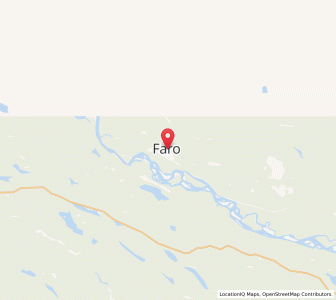 Map of Faro, YukonYukon Territory