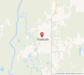 Map of Flatbush, AlbertaAlberta
