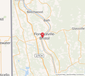Map of Florenceville-Bristol, New BrunswickNew Brunswick