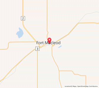 Map of Fort MacLeod, AlbertaAlberta