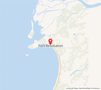 Map of Fort Resolution, Northwest TerritoriesNorthwest Territories