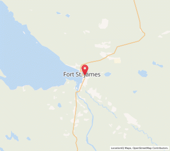 Map of Fort Saint James, British ColumbiaBritish Columbia