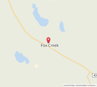 Map of Fox Creek, AlbertaAlberta
