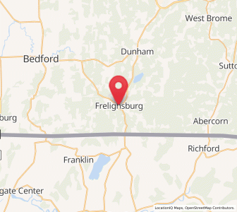 Map of Frelighsburg, Quebec