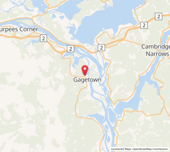 Map of Gagetown, New BrunswickNew Brunswick