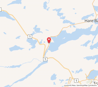 Map of Gambo, Newfoundland & LabradorNewfoundland and Labrador