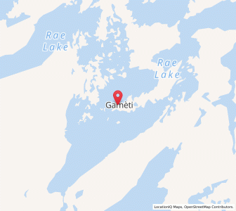 Map of Gameti, Northwest TerritoriesNorthwest Territories