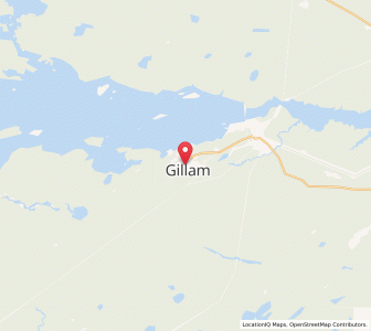 Map of Gillam, ManitobaManitoba