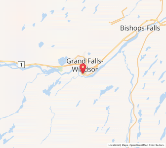 Map of Grand Falls-Windsor, Newfoundland & LabradorNewfoundland and Labrador