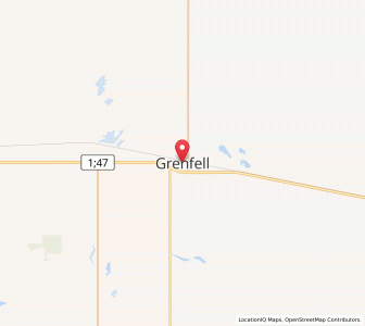 Map of Grenfell, SaskatchewanSaskatchewan