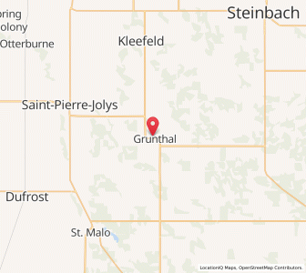 Map of Grunthal, ManitobaManitoba