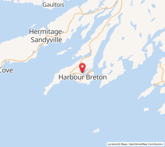 Map of Harbour Breton, Newfoundland & LabradorNewfoundland and Labrador