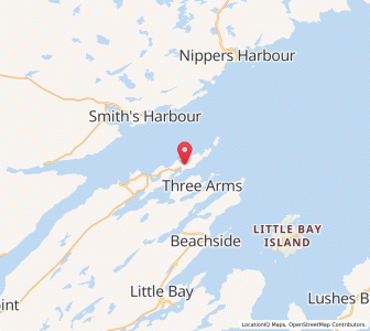 Map of Harry's Harbour, Newfoundland & LabradorNewfoundland and Labrador
