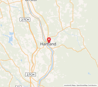 Map of Hartland, New BrunswickNew Brunswick