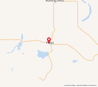 Map of Hays, AlbertaAlberta