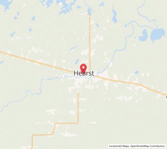 Map of Hearst, OntarioOntario