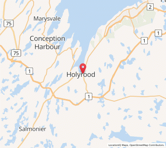 Map of Holyrood, Newfoundland & LabradorNewfoundland and Labrador
