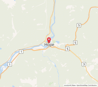 Map of Hope, British ColumbiaBritish Columbia