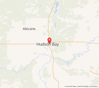 Map of Hudson Bay, SaskatchewanSaskatchewan