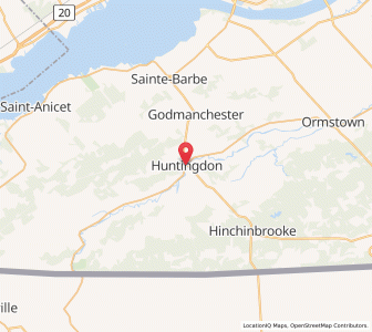 Map of Huntingdon, Quebec