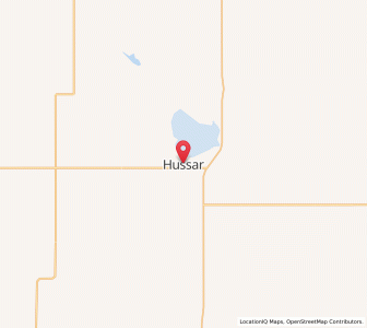 Map of Hussar, AlbertaAlberta