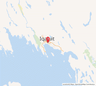 Map of Iqaluit, NunavutNunavut