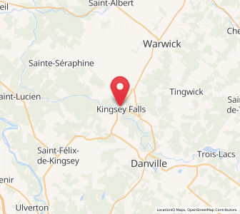 Map of Kingsey Falls, Quebec