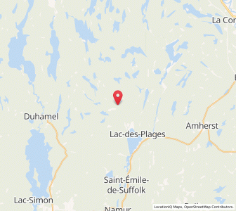 Map of Lac-des-Plages, QuebecQuebec