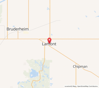Map of Lamont, AlbertaAlberta