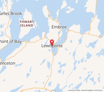 Map of Lewisporte, Newfoundland & LabradorNewfoundland and Labrador