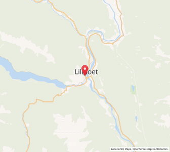 Map of Lillooet, British ColumbiaBritish Columbia
