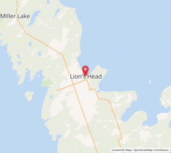 Map of Lion's Head, OntarioOntario
