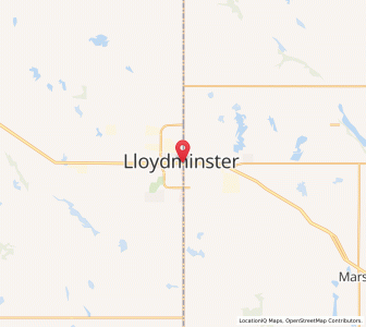 Map of Lloydminster, AlbertaAlberta