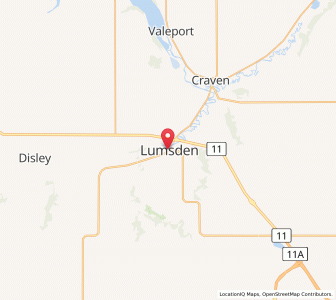 Map of Lumsden, SaskatchewanSaskatchewan