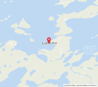 Map of Lutselk'e, Northwest TerritoriesNorthwest Territories