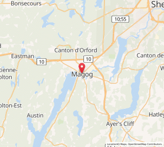 Map of Magog, QuebecQuebec