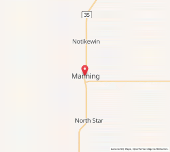 Map of Manning, AlbertaAlberta