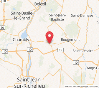 Map of Marieville, Quebec