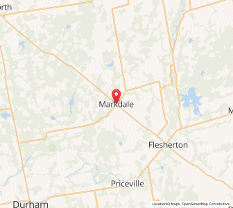 Map of Markdale, OntarioOntario