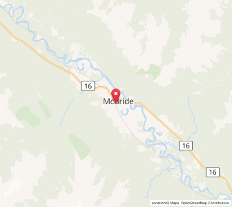 Map of McBride, British ColumbiaBritish Columbia