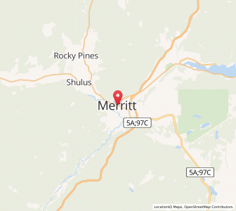 Map of Merritt, British ColumbiaBritish Columbia