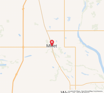 Map of Millet, AlbertaAlberta