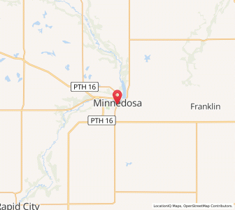 Map of Minnedosa, ManitobaManitoba