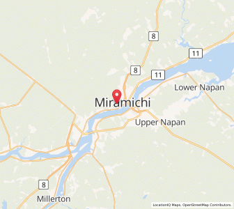 Map of Miramichi, New BrunswickNew Brunswick