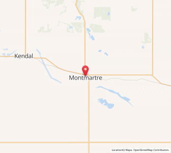 Map of Montmartre, SaskatchewanSaskatchewan