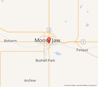 Map of Moose Jaw, SaskatchewanSaskatchewan