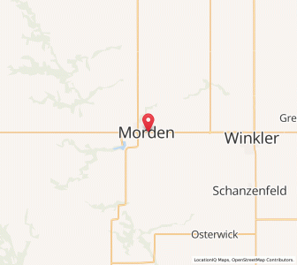 Map of Morden, ManitobaManitoba