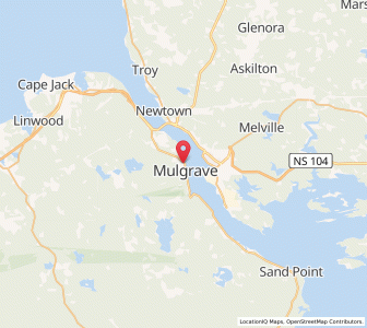 Map of Mulgrave, Nova ScotiaNova Scotia