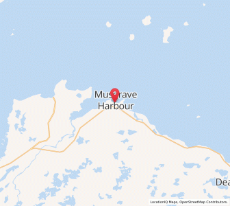 Map of Musgrave Harbour, Newfoundland & LabradorNewfoundland and Labrador